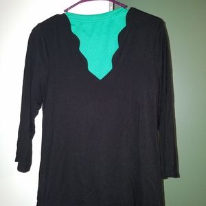 Stitch Fix Nine Britton. Mya Scallop neckline